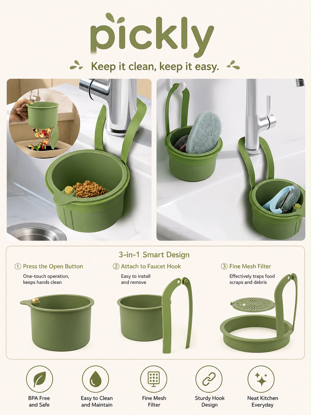 Pickly Hanging Sink Basket