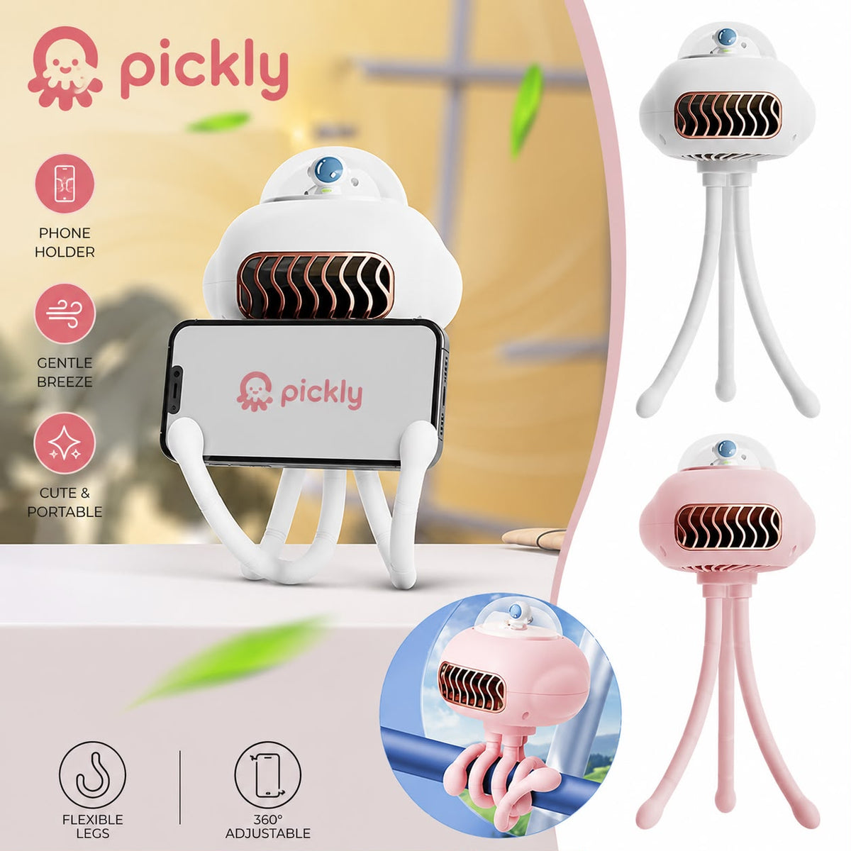 Octopus Mini Desk Fan