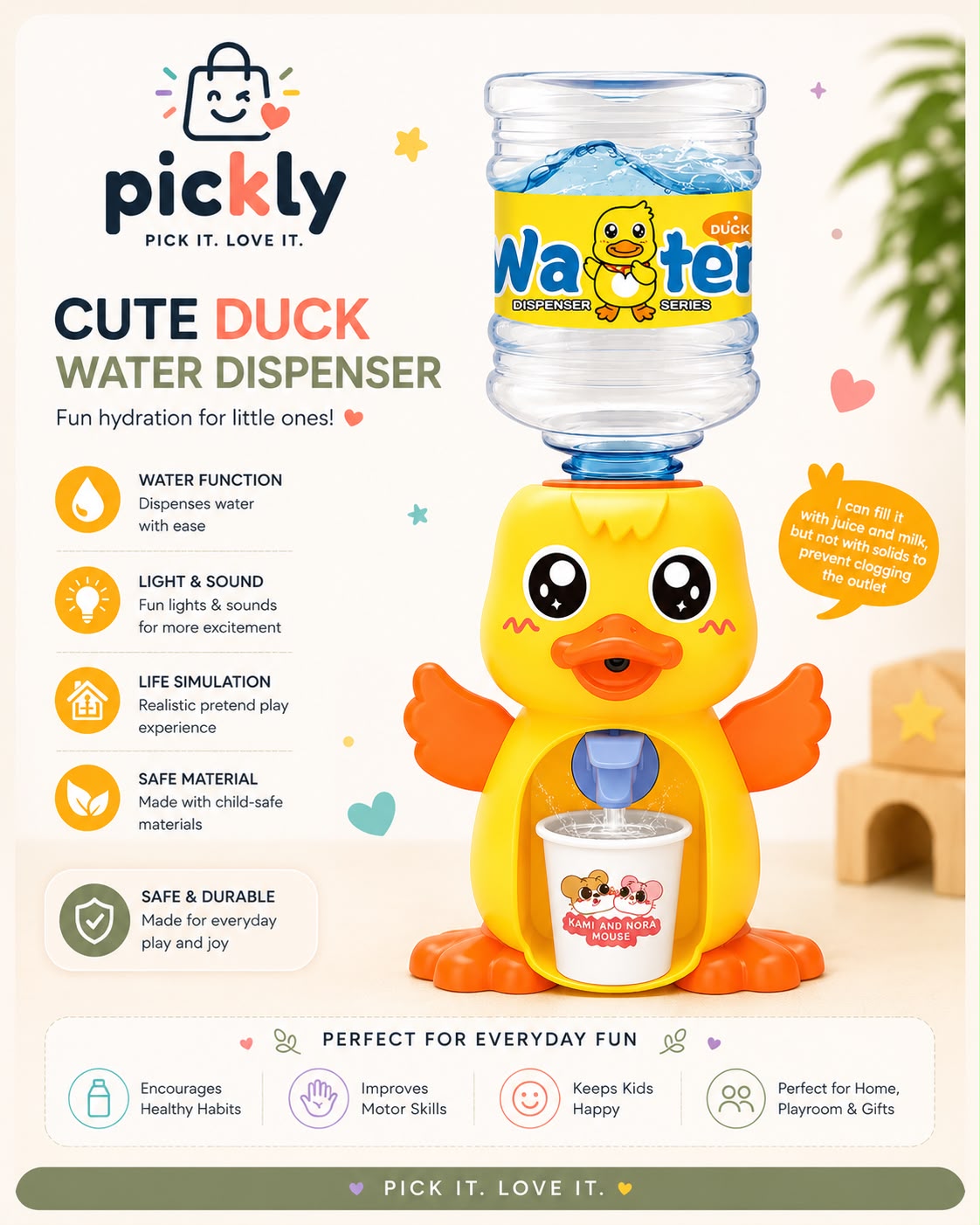 Pickly Cute Duck Water Dispenser